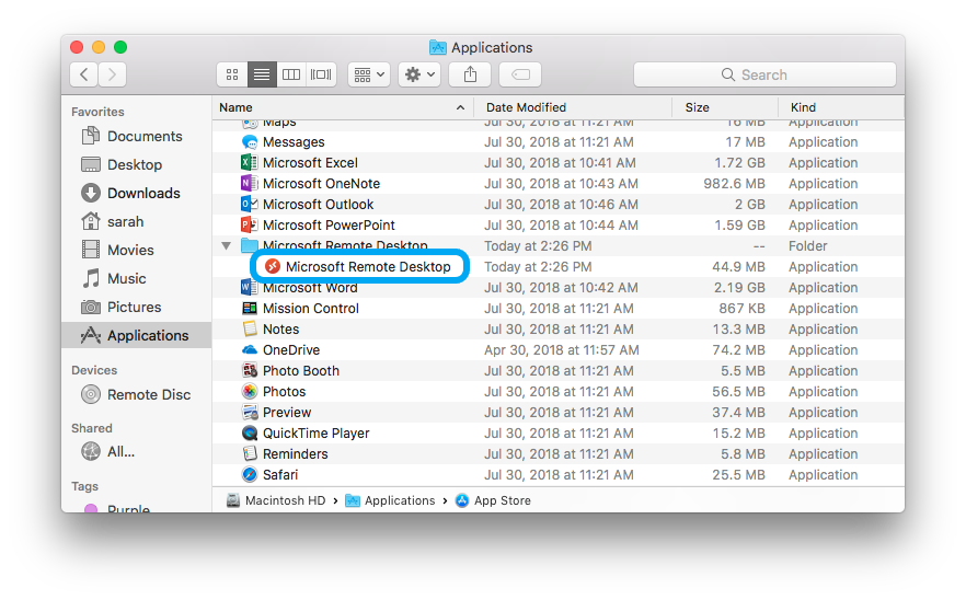 microsoft remote desktop client for mac don