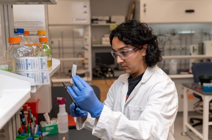 portrait of a student in a lab