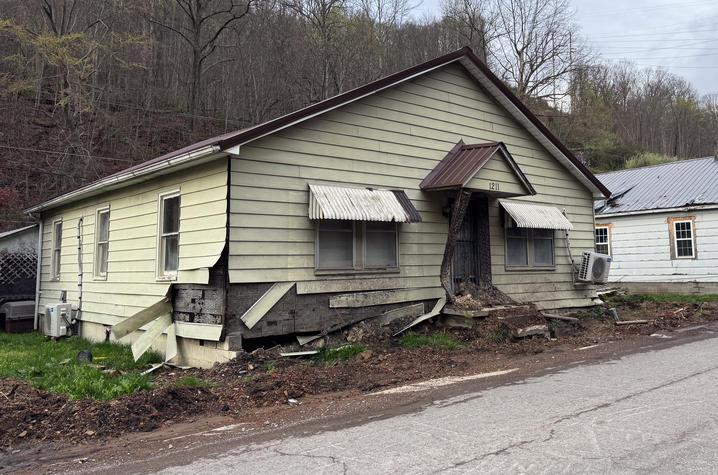 photo of a flood-affected house